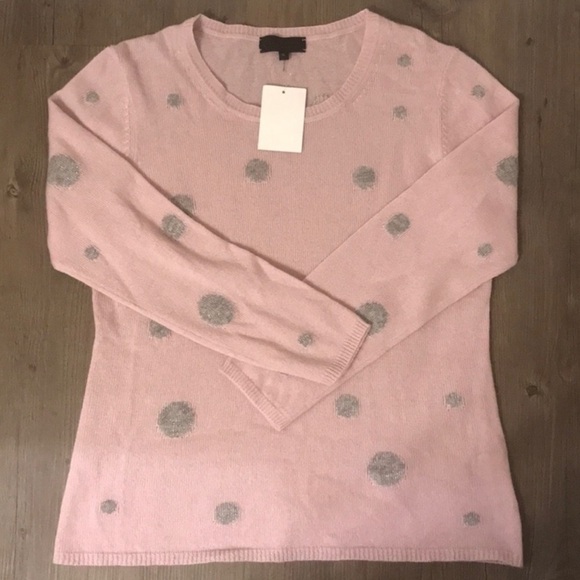 Quinn Cashmere Crewneck Pink Metallic Dot Pullover
Sweater NWT - Picture 7 of 8